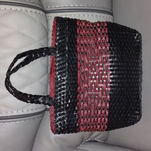 Accents By Sharif Woven Leather Handbag